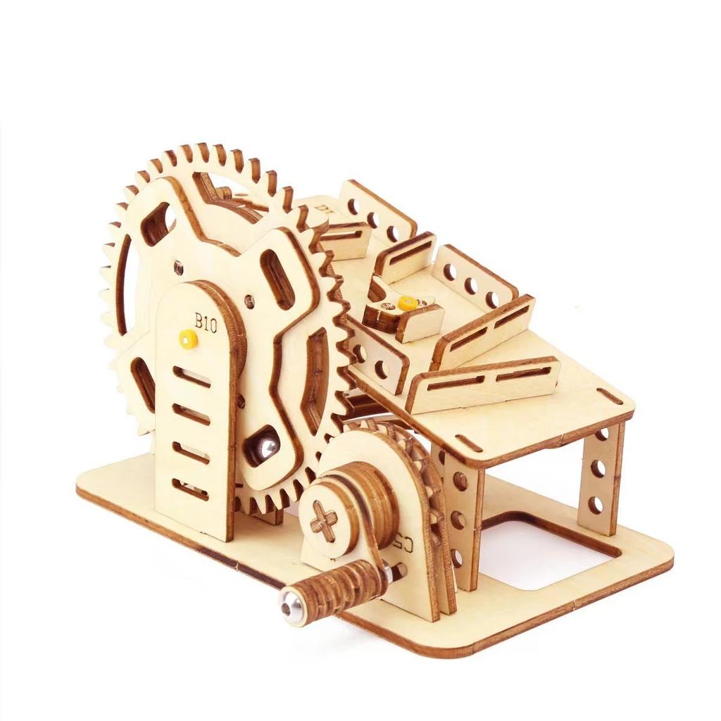 Diy Model Building Kits With Mechanical Puzzles Spiral Marble Run 3D Wooden Puzzles For Adults And Teens