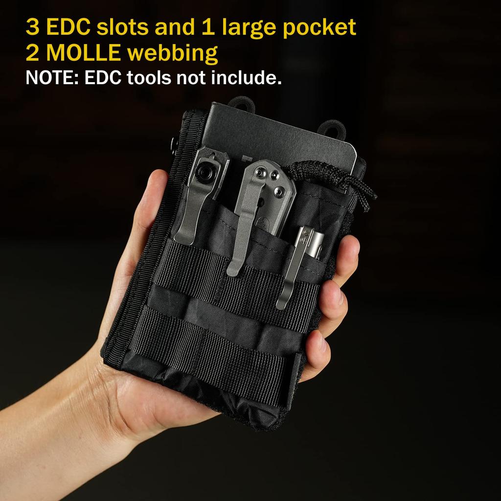 Органайзер для кармана VIPERADE VE16 X-Pac, EDC-подсумок для мужчин, EDC-органайзер для кармана с 7 отделениями, кошелек-подсумок для мультитула, карманный подсумок для