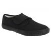 Kids Unisex Junior Touch Fastening Black Canvas Plimsolls