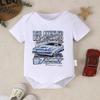 Infant Baby Boy Cotton Bodysuit Car Print Short Sleeve Jumpsuit Romper