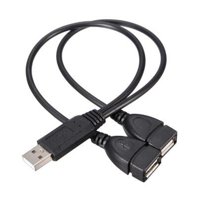 2-портовый концентратор USB2.0 USB 2.0 «папа» на 2 двойных USB-разъема «мама» разветвитель-концентратор шнур питания адаптер для ПК телефон кабель для ноутбука