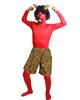 [MAKE CHEERFUL] Setsubun Oni Costume Cosplay 4-Piece Set (XL, Red)