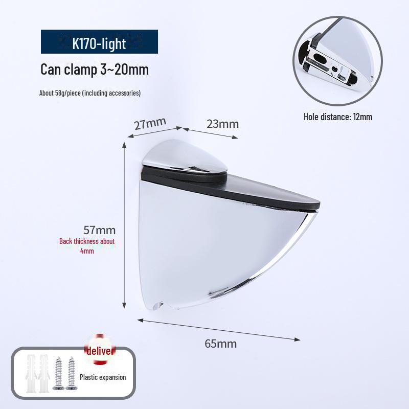 F-образный зажим для стекла Duckbill для ванной комнаты/кухни