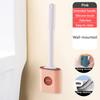 Toilet Brushes Long Handled Toilet Cleaning Brush Silicone Wc Flat Head Flexible Soft Bristles Brush Bathroom Accessories