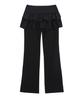 ILLIGO Ruffle Color Block Skirt Pants Black