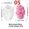 3D Flower Pot Rose Lily Tulip Bouquet Candle Silicone Mold DIY Aromatherapy Plaster Resin Molds Wedding Decor Valentine Day Gift