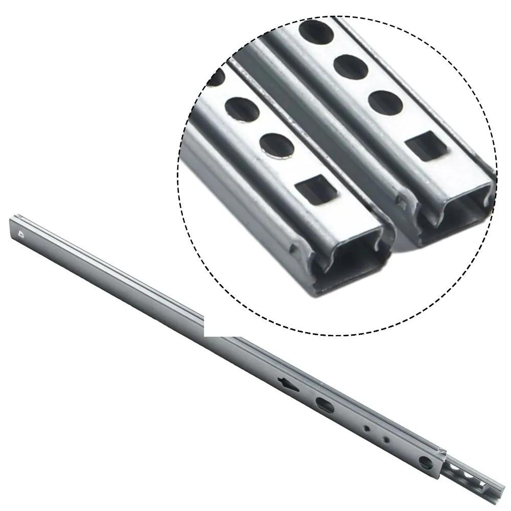 2 шт. Плавные подшипниковые направляющие для ящиков 17 мм шириной Фурнитура Направляющие для ящиков Полное выдвижение 8"-17" Направляющая для ящика Шкаф