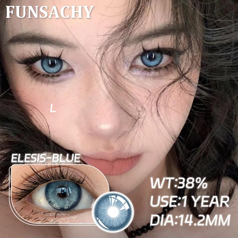 FUNSACHY Brown Korean Lenses Colored Contact Lenses For Eyes Fashion Lens Beautiful Pupil Yearly Use Natural Gray Eye Contacts
