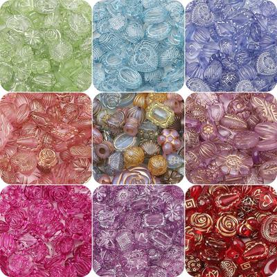 20 г акриловые бусины, подвески в стиле ретро, прозрачные бусины для DIY браслета, ожерелья, изготовления ювелирных изделий