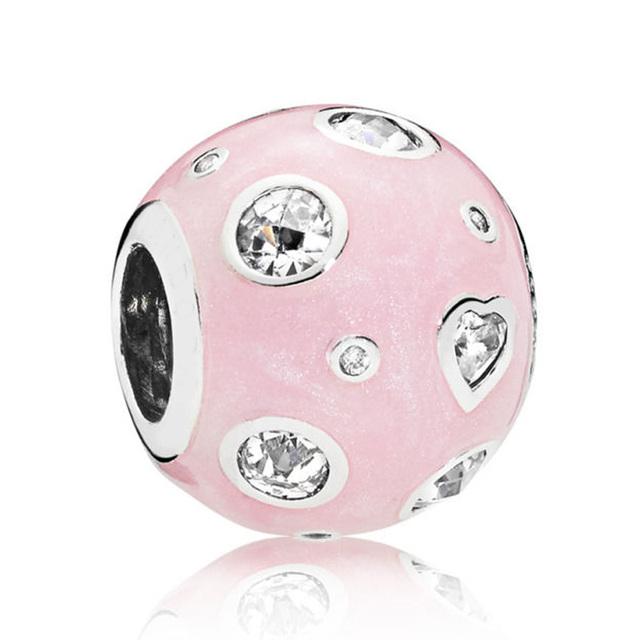 Зимний восторг, снежинка, шар, синие завитки, перламутровые мечты, Шарм S925, бусины из стерлингового серебра, подходят для браслета, ювелирные изделия своими руками