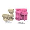 Силиконовая форма 3D Медведь для цветочных горшков Форма Бетон Цемент Эпоксидная смола Формы