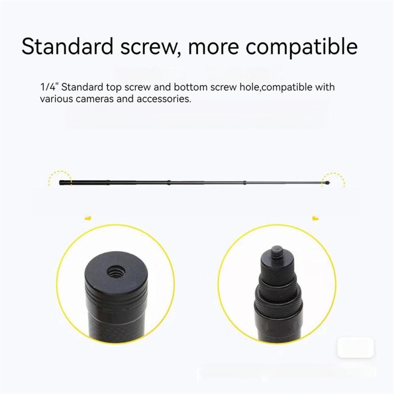 Сверхлегкая невидимая палка для селфи из углеродного волокна длиной 1,5 м, совместимая с Insta360 X3/One X2/One Rs/