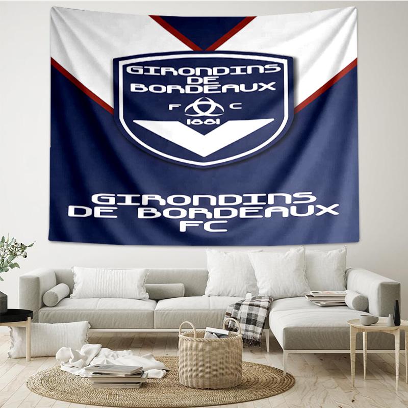 1PC Giron-de Football Crest Printed Tapestry Room Decoration Wall Hanging for Living Room Bedroom, dormitory, Birthday and Christmas gifts