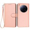 For TECNO Camon 40 Premier 5G Wallet Case with Strap Carbon Fiber Texture Leather Mobile Cover