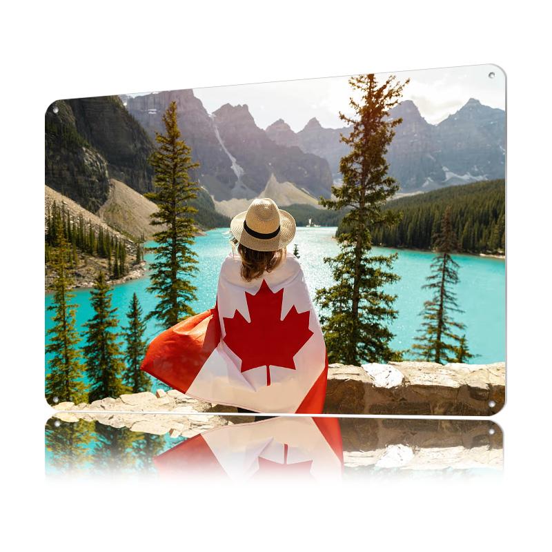 Canadian Rockies Landscape Printing Poster Customized Retro Wall Art Vintage Metal Signs for Room Decoration Home Decor Items