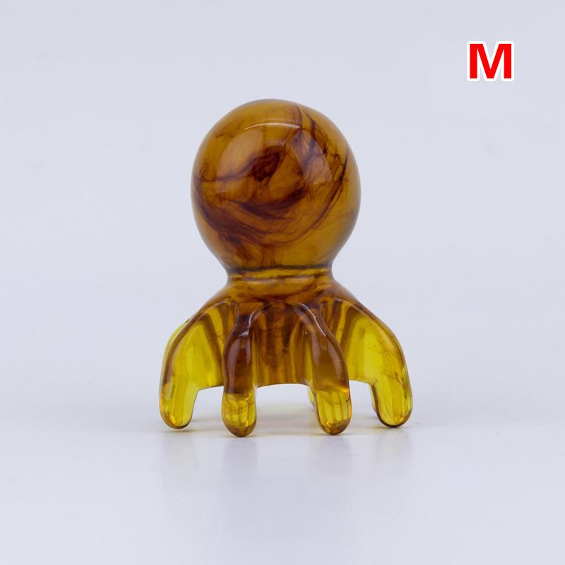 Resin Octopus Comb Head Massager Wide Tooth Meridian Scraping Scalp Brush Acupuncture SPA Gua Sha Health Deep Massage Tool