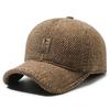 Warm Men's Winter Baseball Cap For Middle-aged Seniors In Thickened Wool Blend Design