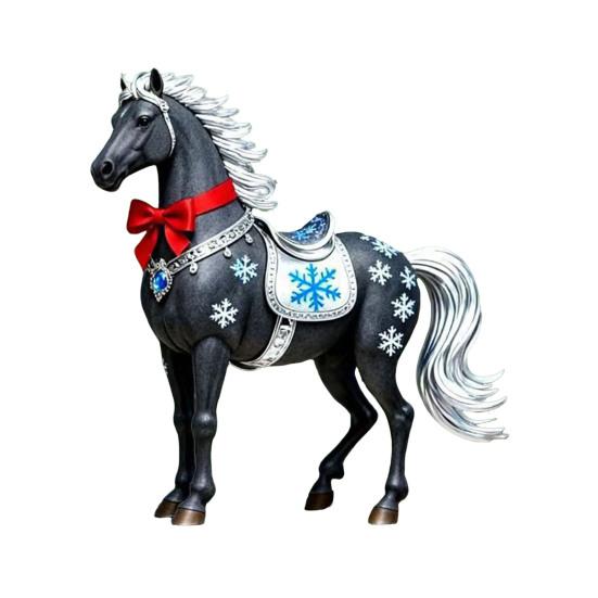 2D Плоская Лошадь Автомобильный Подвесной Орнамент Акриловая Лошадь Шарм для Зеркала Заднего Вида Праздничные Зимние Подвесные Аксессуары для Рождественской Елки Автомобильный Интерьер Стена Окно