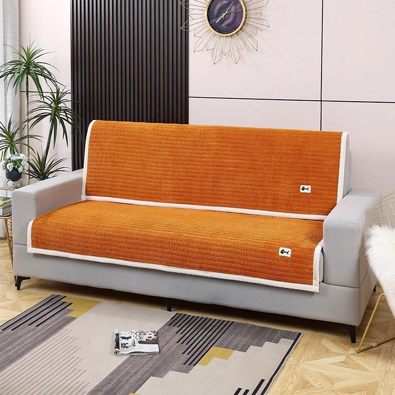 Минималистичная легкая роскошь осень и зима подушка для дивана зимняя утолщенная плюшевая подушка для сиденья нескользящая накидка на диван ткань полотенце скандинавский новый