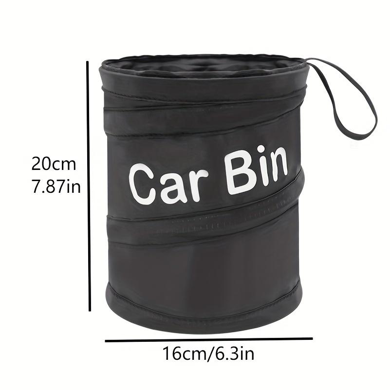 1pc Foldable Fabric Car Trash Can with Lid - Multi-Use Storage Organizer for Vehicle Interior Cleaning, Car Trash Can Foldable, Vehicle Organization