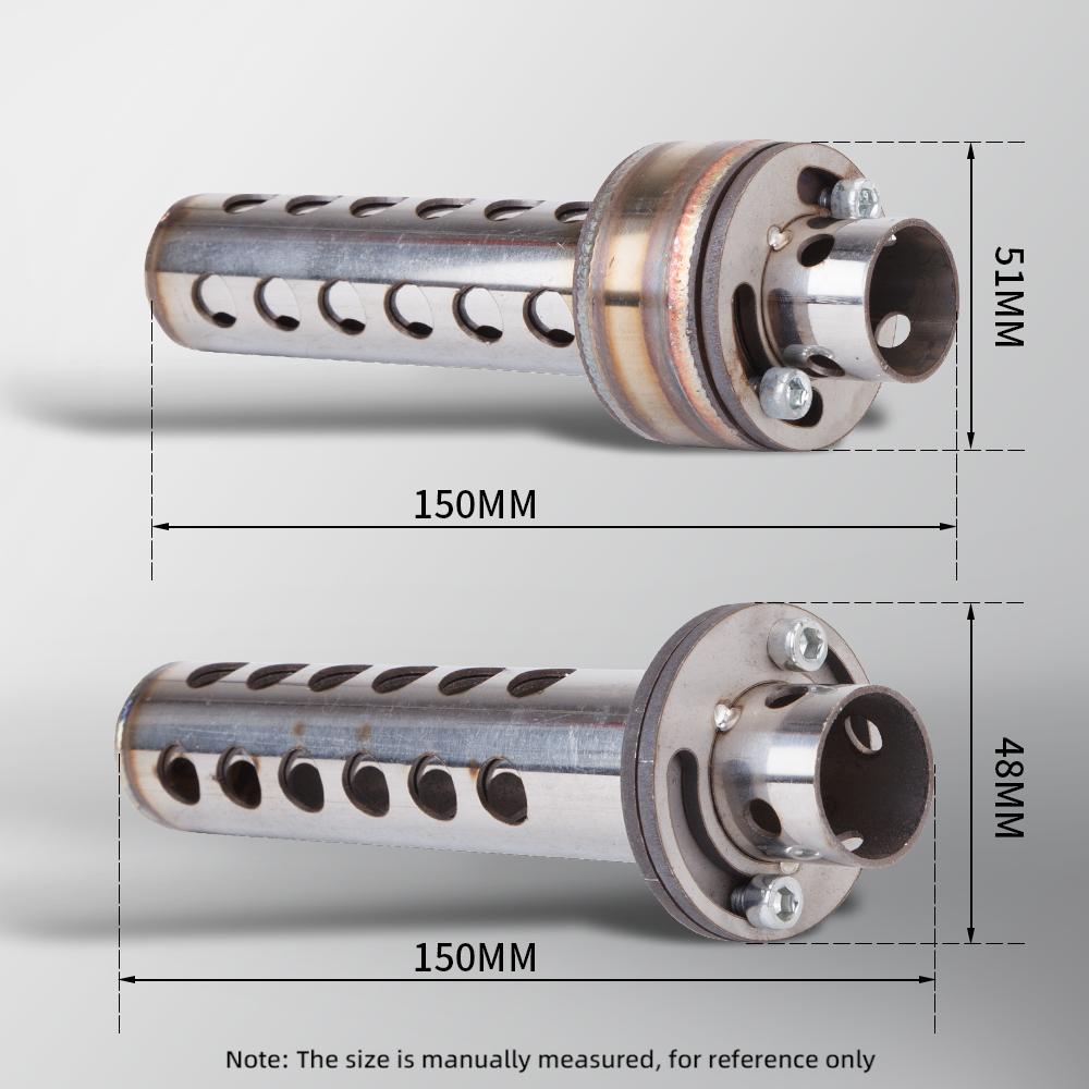 Motorcycle Exhaust System Escape Refit 48/51mm Plug-in Type Silencer Universal Slip-On DB Killer Exhaust Pipe Accessories