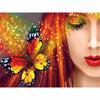 Алмазная картина Портрет женщины Алмазная вышивка Мозаика Бабочка Вышивка крестиком Настенный декор Домашнее искусство