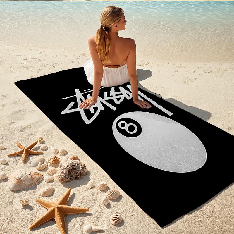 1Pc Stussy Pool Ball Style Beach Towel Quick Dry Multiuse For Beach Pool Gym Yoga Home Travel Christmas Halloween Xmas Gift G1229