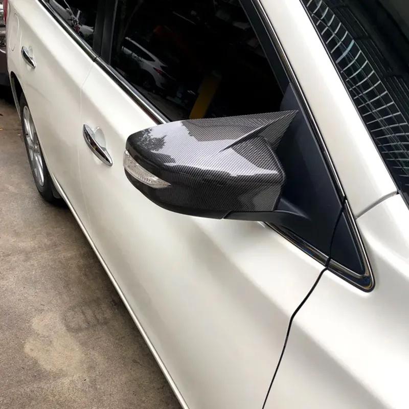 For NISSAN Altima 2013-2018 Sentra/Sylphy 2016- Mirror Cover Rearview Side Mirror Cover Wing Cap Exterior Rear View Trim
