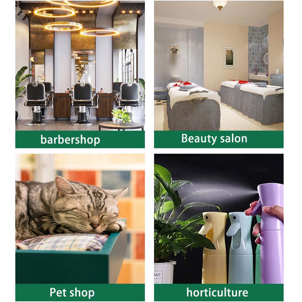 300 мл распылители Непрерывный распылитель воды для волос Многоразовый распылитель красоты для парикмахерских, уборки, салона, растений, ароматов