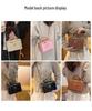 Elegant Shiny PU Diamond Lattice Chain Shoulder and Crossbody Handbag for Women
