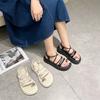 Fashion Women's Sandals Summer Casual Fashion Versatile Sandals Women's Slip-on Thick-soled Flat-soled Wear-Resistant Women's Shoes