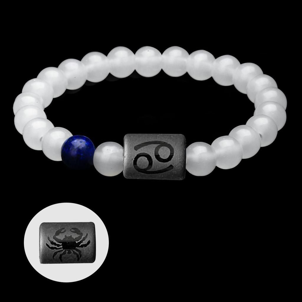 12 Constellation Natural Stone Beads Bracelets For Men Women Zodiac Signs Bracelet Aries Taurus Virgo