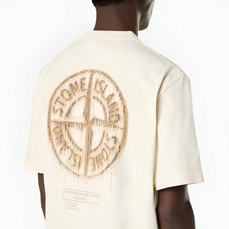 STONE ISLAND Compass Printed Crewneck T Shirt K2S152100037S0197V0093