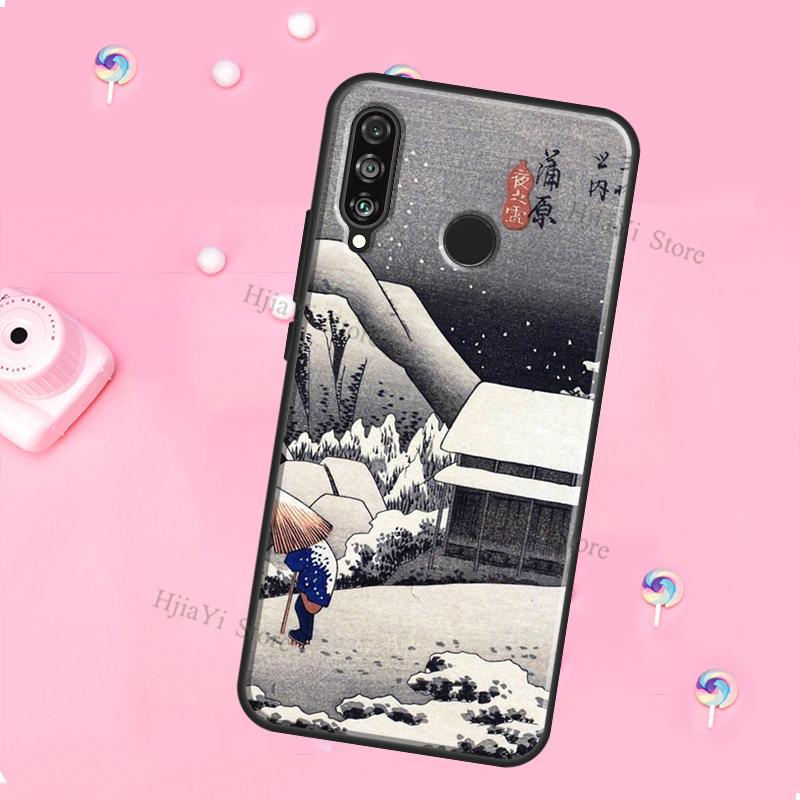 Чехол в японском стиле укиё-э для Huawei Honor Magic 5 Lite X8 X9 X8a X9a 50 70 P20 P30 P40 P50 P60 Pro P Smart 2019