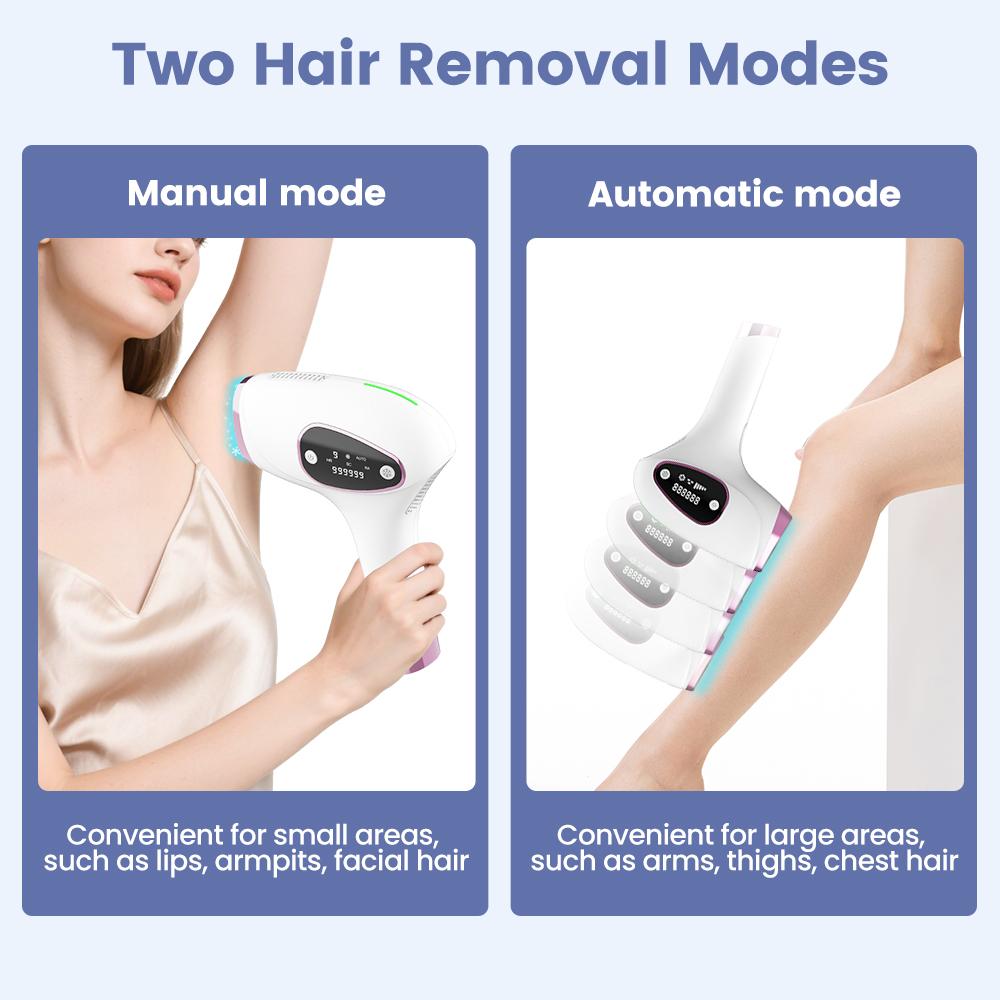 High Power Ice Cooling Best Laser Epilator Handheld Ipl Laser Hair Removal Removing Hair Painless At-home 3 in 1