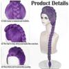 Kids Purple Braided Wig for Cosplay, Anime Costume Wig, Halloween Cosplay Props, Rumi Inspired Wig for Demon Hunters Theme New Arrival