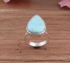 Solid 925 Sterling Silver Natural larimar Gemstone Handmade Designer Ring Boho Jewelry Gift For Her