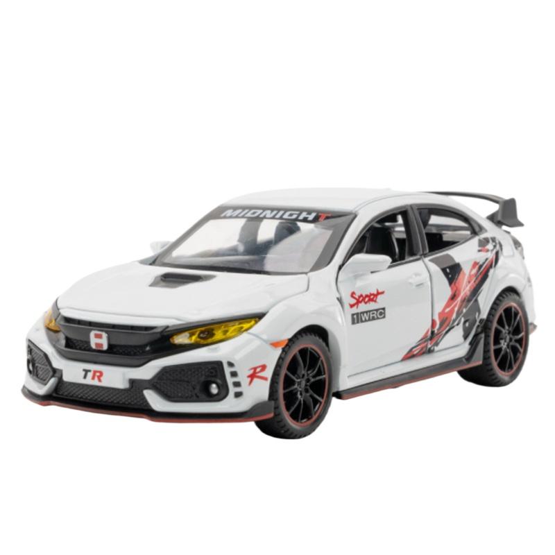1/32 HONDA CIVIC TYPE-R Alloy Car Model Diecasts & Toy Vehicles Metal Sports Car Model Sound and Light Collection Childrens Gift
