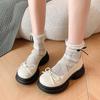 2024 Новые однотонные универсальные женские туфли с неглубоким носком, бантом, круглым носком, универсальные эластичные резинки, однотонные, Zapatos De Mujer