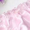Женское нижнее белье в стиле Лолиты для девочек, шелковые трусики с бантом, нижнее белье с оборками, трусы, бикини