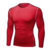 Men's Colorful Quick-Dry Compression Tights Long Sleeve Running Shirt - Breathable Elastic Base Layer for Sports Fitness