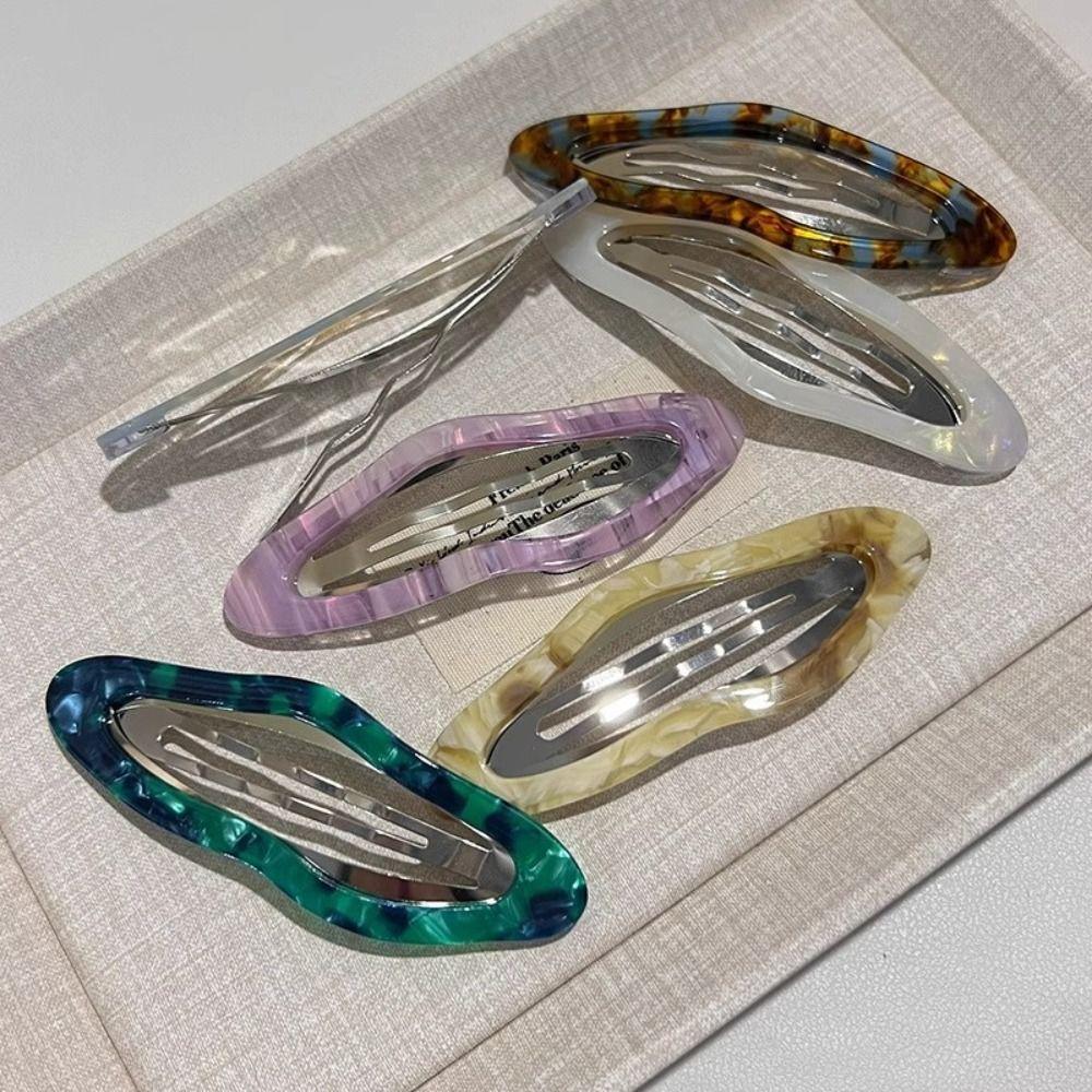 Acetate Hair Clips Metal Clasp Hair Barrettes Fashion Bangs Clips Bangs Styling