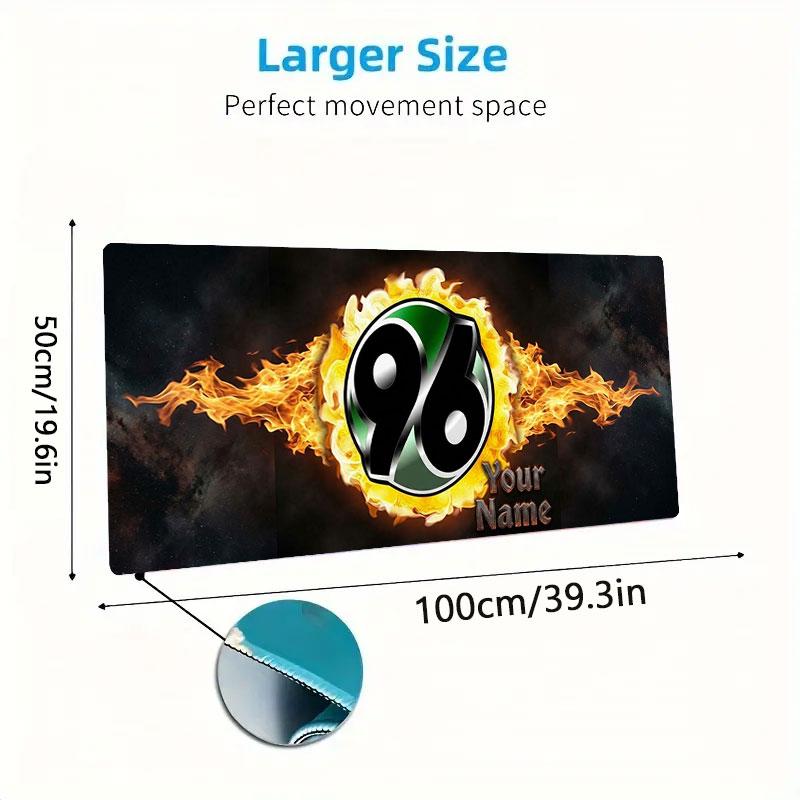 Hannover 96 Custom Name Large Size Mouse Pad Large Gaming Table Cushion Non-slip Laptop Tablet Big Mousepad XXL Mat Mini PC Playmat With Lock edge