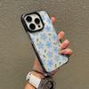 Полноэкранный светло-голубой чехол для телефона с цветочным принтом, iPhone 17 Gentle Style, Apple 16 Pro с большим прозрачным вырезом