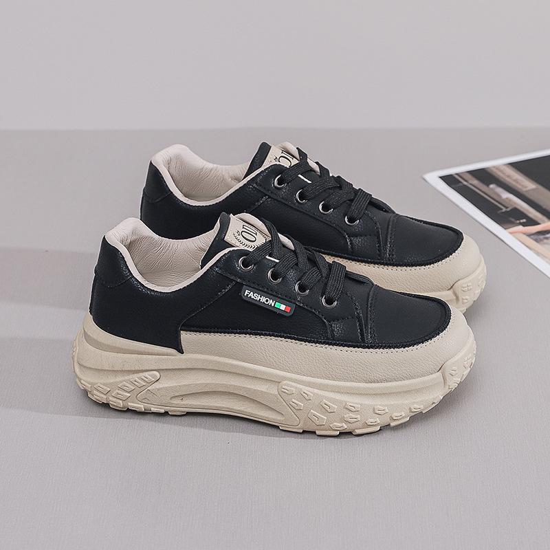 Осенняя женская обувь, новые дышащие белые туфли, детская корейская версия, модные универсальные туфли на платформе, спортивная повседневная обувь для сноуборда, обувь для папы