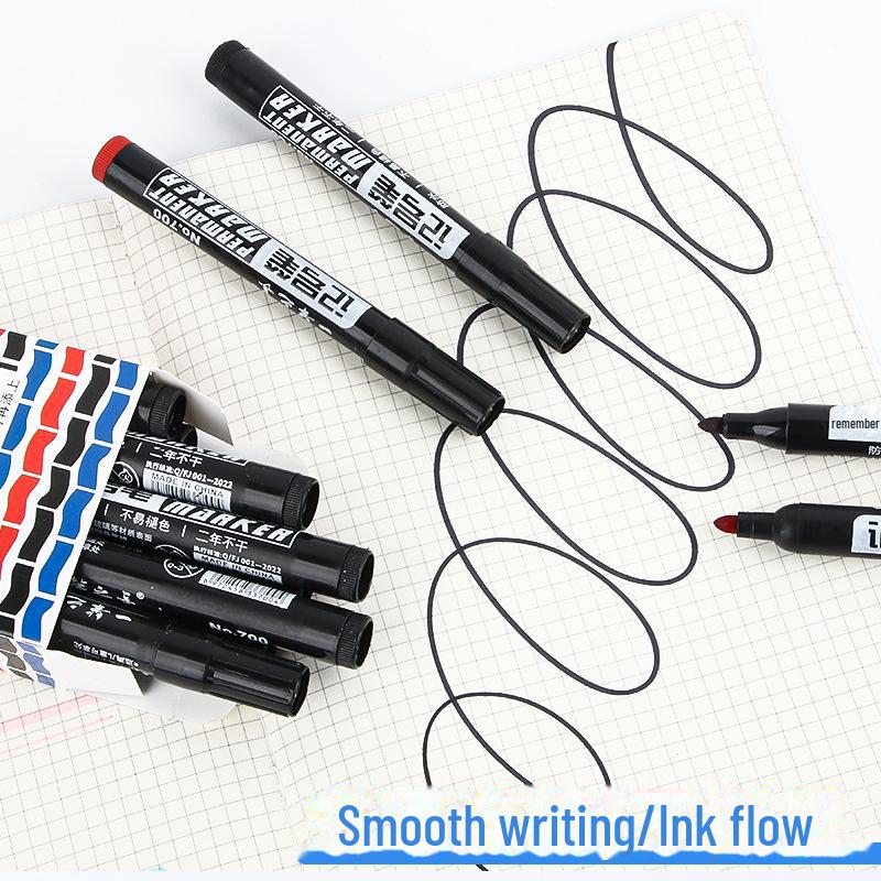 Черный маркер на масляной основе Spot 700 — большой емкости, водонепроницаемый, быстросохнущий, заправляемый, с широким наконечником.