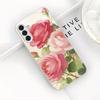 Flower patterned glass phone case suitable for Samsung Galaxy S26 S25 S24 S23 S22 S20 FE/Ultra/Plus anti drop back cover
