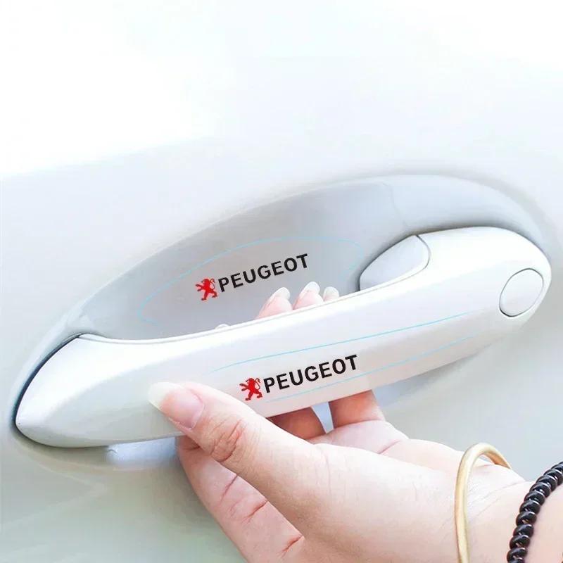 8PCS Car Door Bowl Side Protective Stickers for Peugeot 206 106 107 108 307 308 406 408 208 301 3008 2008 208XS Traveller