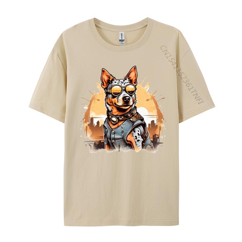 Australian Cattle Dogs T Shirt for Men Funny Pet Lover Cool Print Tshirt Graphic T Shirts Men Cotton Gift