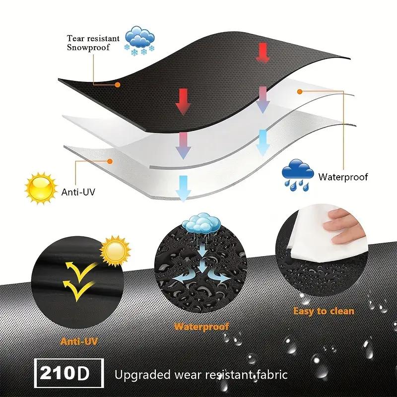 Набор чехлов для мебели для патио, подходит для 4 предметов, ротанга для патио, плетеного стула, набора мебели для разговоров, прочная водонепроницаемая ткань 210D